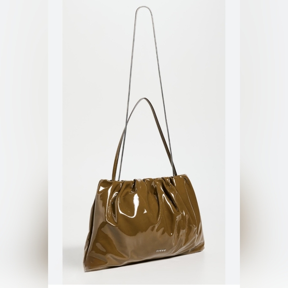 Staud Phoebe Olive Patent Leather Bag - Picture 2 of 15